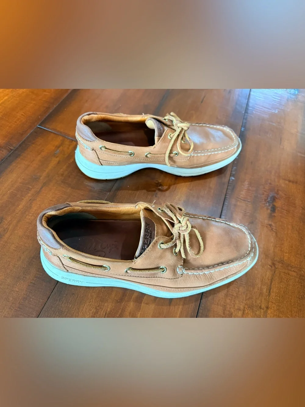 Sperry Men’s Tan Leather 2-Eye Boat Shoes